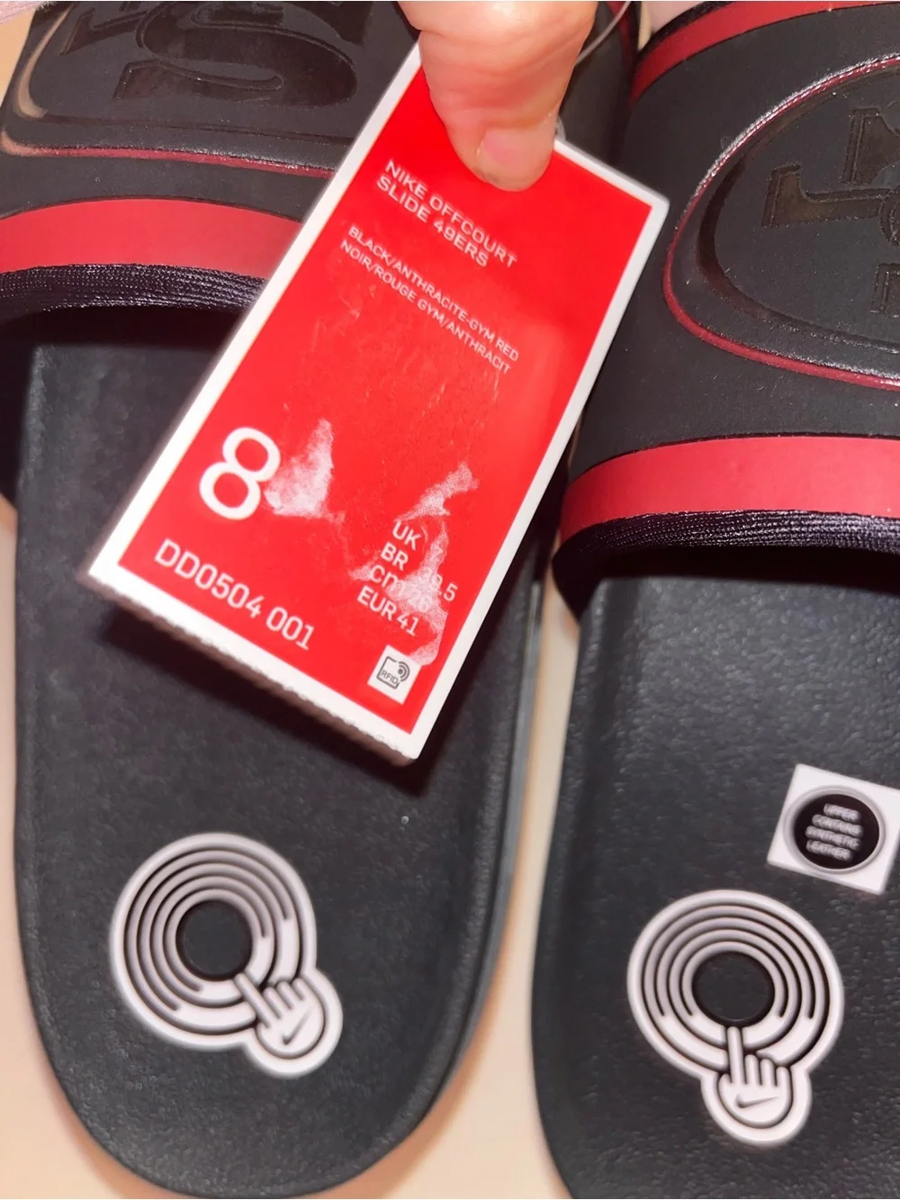 NWT San Fransisco 49ers Nike Slide Sandals